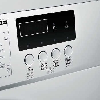 Super General 6 Kg Front Loading Washing-Machine SGW-6100-NLEDS, 23 Programs, 1000 RPM, Energy-Saving, Economic Washer, Silver, 1 Year Warranty