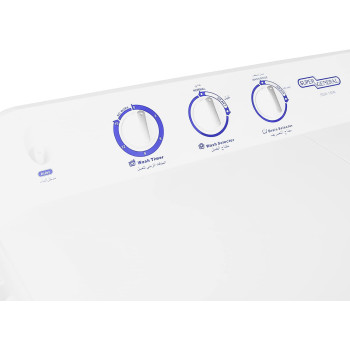 Super General 14 Kg Twin-Tub Semi-Automatic Washing Machine, White, Efficient Top-Load Washer With Lint Filter, Spin-Dry, SGW-150-N, 99.5 X 55.5 X 115.5 Cm, 1 Year Warranty