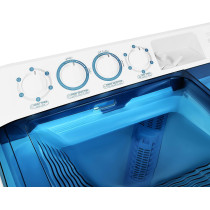 Super General 12 Kg Twin-Tub Semi-Automatic Washing Machine, White Blue, Efficient Top-Load Washer With Lint Filter, Spin-Dry, SGW-125, 95 X 58 X 103.5 Cm, 1 Year Warranty