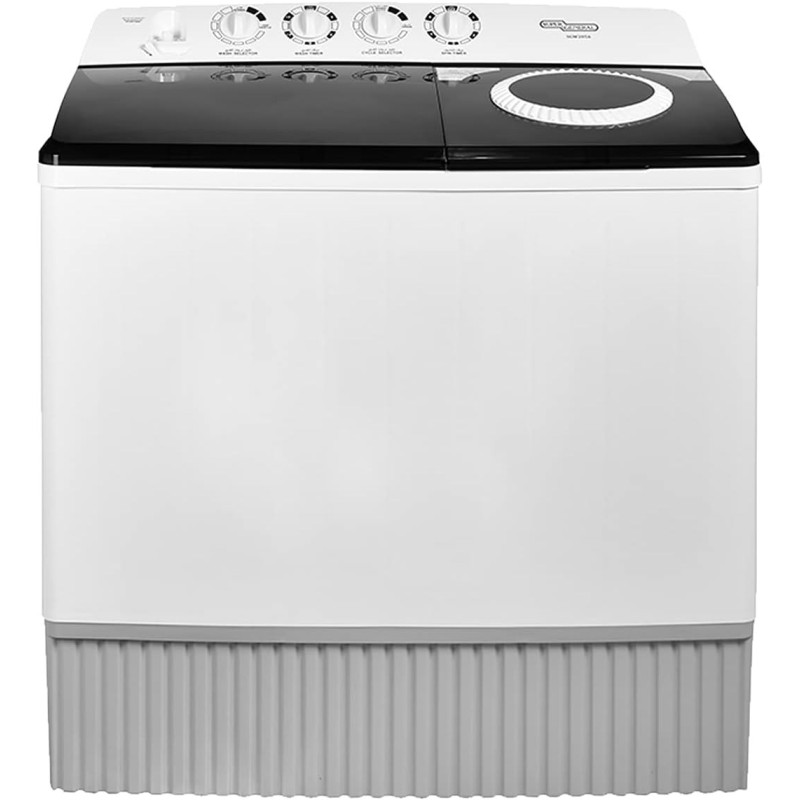 Super General 20 Kg Twin-Tub Semi-Automatic Washing Machine, White Black, Efficient Top-Load Washer With Lint Filter, Spin-Dry, SGW-2056, 102 X 62 X 105 Cm, 1 Year Warranty