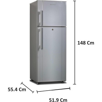 Westpoint 240 Litres Double Door Defrost Refrigerator 2 Star Esma Rated With Lock And Light One Year Warranty Silver - WRN-2417EI