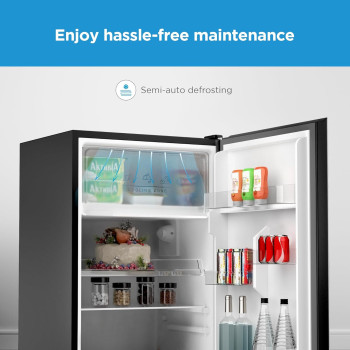 Midea 268 Litres Free Standing Single Door Refrigerator, Semi Auto Defrosting, Tempered Glass, Full Insulation Body, Best Compact Small Fridge For Mini-Bar, Kitchen, Home Or Office, MDRD268FGE28, 1 Year Warranty