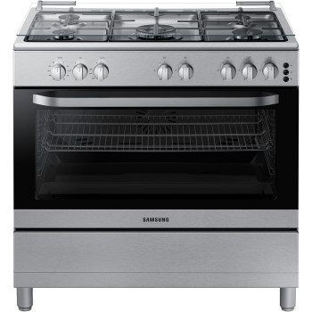 Samsung Oven Gas Range With Triple Power Burner, 89L, Silver, 4.5 Kw Triple Power Burner And Auto Turnspit, Nx36BG48531SSG, 1 Year Warranty