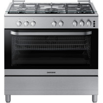 Samsung Oven Gas Range With Triple Power Burner, 89L, Silver, 4.5 Kw Triple Power Burner And Auto Turnspit, Nx36BG48531SSG, 1 Year Warranty