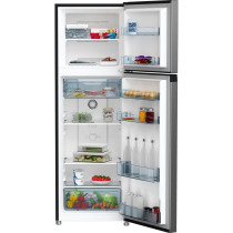 Hitachi 380L Gross, Net 260L, Top Mount Double Door Refrigerator, No Frost Fridge Freezer, High Power, 10 Year Warranty on Inverter Compressor, Door Alarm-LED Light, Twist Ice Tray, Inox-HRTN5275MFXAE