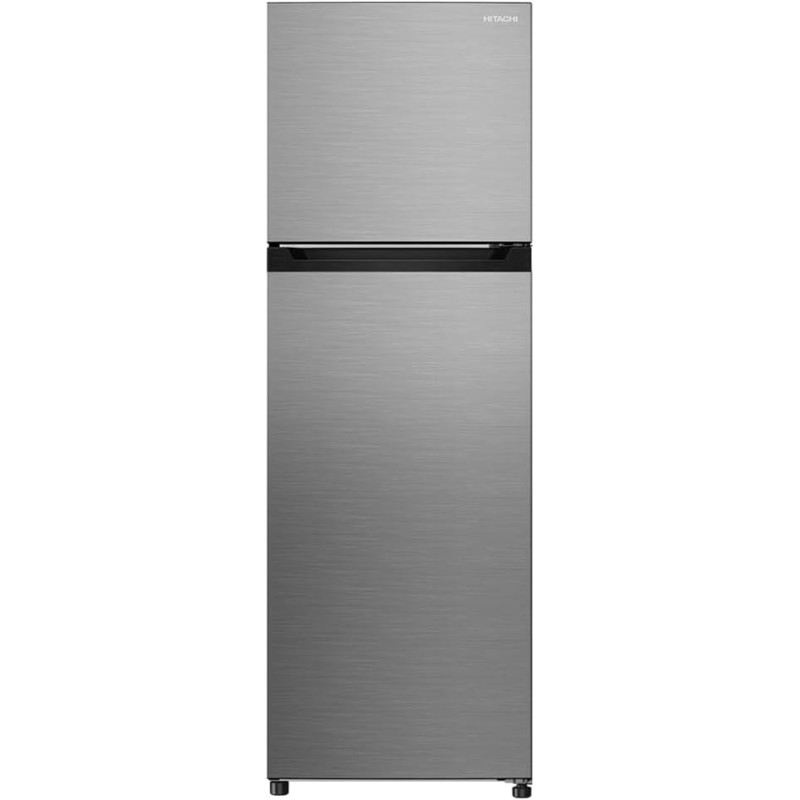 Hitachi 380L Gross, Net 260L, Top Mount Double Door Refrigerator, No Frost Fridge Freezer, High Power, 10 Year Warranty on Inverter Compressor, Door Alarm-LED Light, Twist Ice Tray, Inox-HRTN5275MFXAE