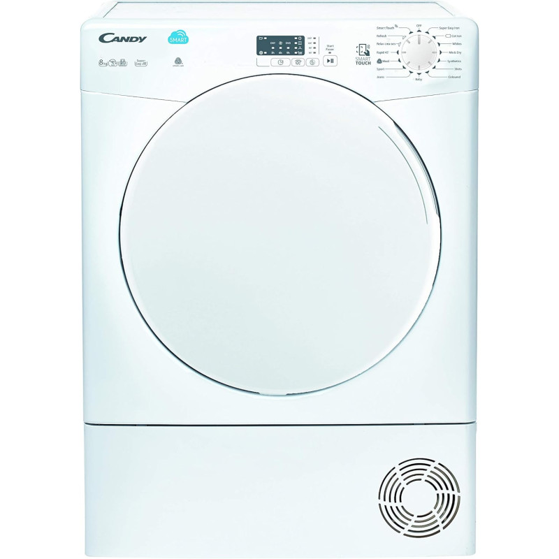 Candy 8 Kg Front Load Tumble Dryer Condenser 1400 RPM White Model CSC8LF -1 Years Full Warranty
