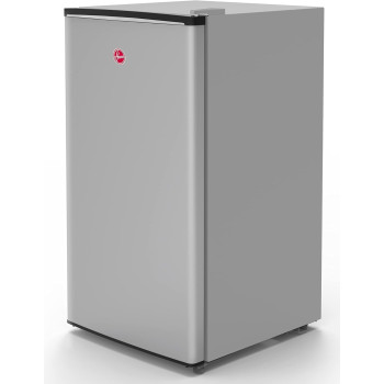 Hoover 118 Litres Single Door Refrigerator, Compact Small Size Free Standing Fridge, Best For Mini Bar, Home, Office, Bedroom, Kids Room, Silver Color, HSD-K118-S, 1 Year Warranty