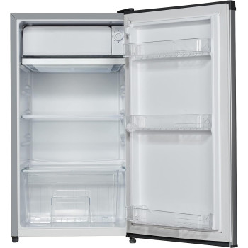 Hoover 118 Litres Single Door Refrigerator, Compact Small Size Free Standing Fridge, Best For Mini Bar, Home, Office, Bedroom, Kids Room, Silver Color, HSD-K118-S, 1 Year Warranty