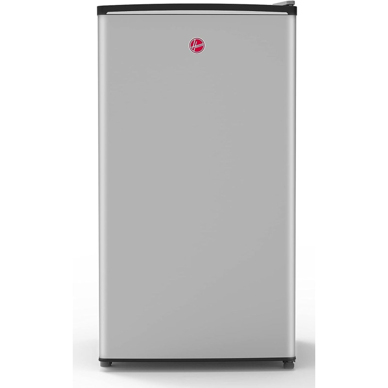 Hoover 118 Litres Single Door Refrigerator, Compact Small Size Free Standing Fridge, Best For Mini Bar, Home, Office, Bedroom, Kids Room, Silver Color, HSD-K118-S, 1 Year Warranty