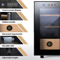 Tdoo Household Glass Door Wine Cooler Fridge Beverage Drinks Refrigerator Cooler Mini Small Bar Fridge Refrigerator Wine Cellar For Bedroom, 1 Year Warranty