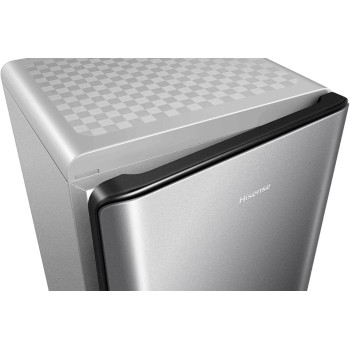 Hisense 106 Liter Refrigerator, Single Door Compact Silver Color, Model RR106D4ASU, Compressor Warranty For 10 Years