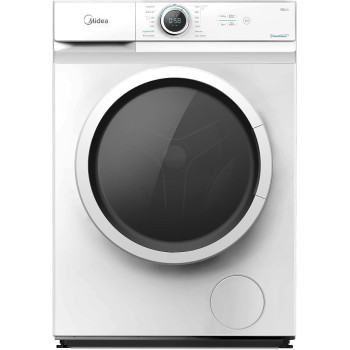 Midea 7Kg Front Load Washing Machine With Bldc Inverter Motor, 1400 Rpm, 15 Programs, Fully Automatic Washer With Lunar Dial, Integrated Digital Control-Led Display, Multiple Temperature Mf100W70Bwgcc, 1 Year Warranty