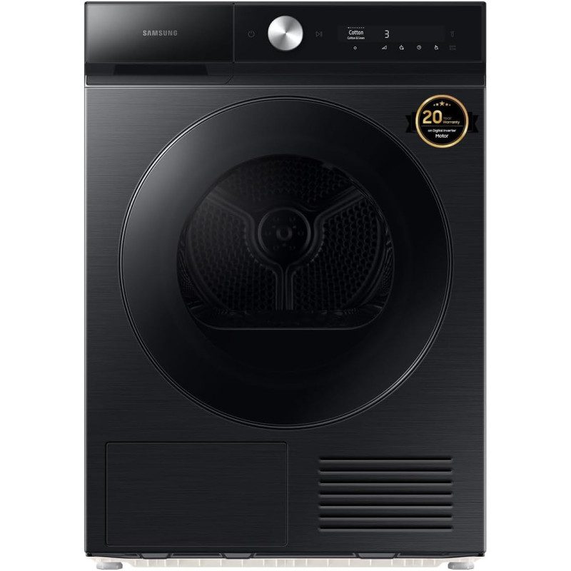 Samsung Dryer, Black 9Kg, With A+++ Energy Efficiency, Quickdrive, Ai Dry, DV90Bb9440GBGU, 20 Year Warranty On Digital Inverter Motor