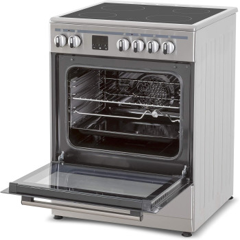 Terim 60X60 Ceramic Cooking Range, 6 Oven Function With Turbo Fan, Stainless Steel, Tervc66St, 1 Year Warranty