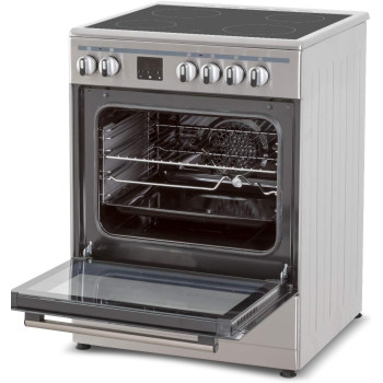 Terim 60X60 Ceramic Cooking Range, 6 Oven Function With Turbo Fan, Stainless Steel, Tervc66St, 1 Year Warranty