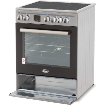 Terim 60X60 Ceramic Cooking Range, 6 Oven Function With Turbo Fan, Stainless Steel, Tervc66St, 1 Year Warranty