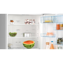 Bosch Series 4, 578 Litres  Free-Standing Refrigerator With Freezer At Bottom 186 X 75 Cm Stainless Steel (With Anti-Fingerprint), Vitafresh, Supercooling Freezing, KGN76VI31M 1 Year Manufacturer Warranty