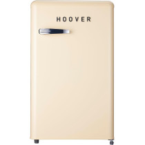 Hoover 123 Litres Single Door Retro Style Refrigerator, Compact Size Free Standing Fridge, Best For Bedroom, Office And Mini Bar, Defrost System, Freezer Compartment Inside, HSD-K123-RW (Cream), 1 Year Warranty
