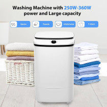 TDOO Portable Washing Machine, Tdoo Shoes Washing Machine Baby Washing Machine, Semi-Automatic Washing Machine, Blue Light Antibacterial 7.5L Capacity, Including Drain HoseSuitable For Apartment, Dorm, 1 Year Warranty