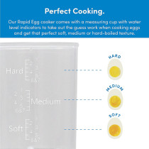 Nutricook Rapid Egg Cooker, 7 Egg Capacity Electric Egg Cooker For Boiled Eggs, Poached Eggs, Scrambled Eggs, Or Omelettes With Auto Shut Off Feature - Silver, 1 Year Warranty