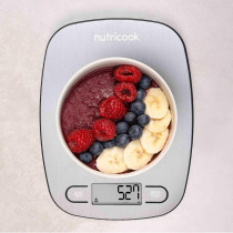 Nutricook Digital Kitchen Scale Eko, 5Kg Capacity, Stainless Steel Food Scale For Baking And Cooking - 4 Weighing Sensors, Tare Zero, Auto-Off And Auto Calibrate Function, 2 Years Warranty