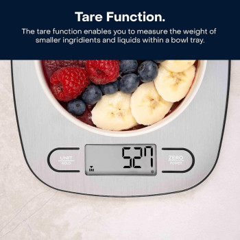 Nutricook Digital Kitchen Scale Eko, 5Kg Capacity, Stainless Steel Food Scale For Baking And Cooking - 4 Weighing Sensors, Tare Zero, Auto-Off And Auto Calibrate Function, 2 Years Warranty