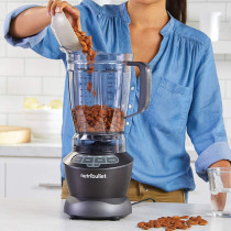 Nutribullet Full Size Blender + Combo, 7 Piece Set, Multi-Function High Speed Blender, Mixer System With Nutrient Extractor, Smoothie Maker, Dark Grey, 1000 Watts, NBC-10B, 1 Year Warranty