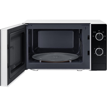 Samsung Solo Microwave Oven With Full Glass Door, 20L, White, Dual Dial, Ms20A3010Ah Sg, 1 Year Warranty