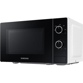 Samsung Solo Microwave Oven With Full Glass Door, 20L, White, Dual Dial, Ms20A3010Ah Sg, 1 Year Warranty