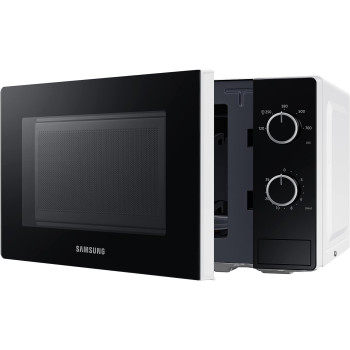 Samsung Solo Microwave Oven With Full Glass Door, 20L, White, Dual Dial, Ms20A3010Ah Sg, 1 Year Warranty