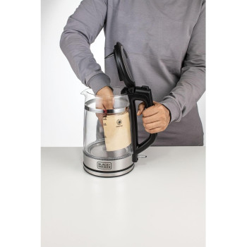 Black+Decker Glass Kettle Double Wall 1.7L 2200W - GK220-B5, 1 Year Warranty