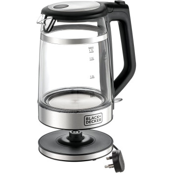 Black+Decker Glass Kettle Double Wall 1.7L 2200W - GK220-B5, 1 Year Warranty