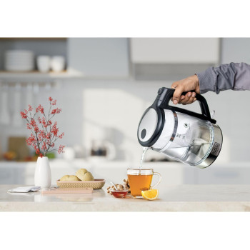 Black+Decker Glass Kettle Double Wall 1.7L 2200W - GK220-B5, 1 Year Warranty