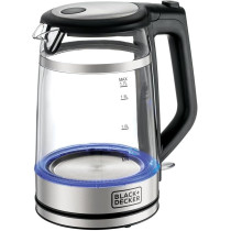 Black+Decker Glass Kettle Double Wall 1.7L 2200W - GK220-B5, 1 Year Warranty