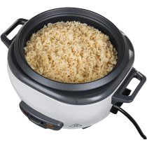 Russell Hobbs Medium Rice Cooker And Steamer, 2 Litres Capacity, Versatile Cooking For Spanish Paella, Quinoa, Keep Warm Function, Family-Sized, Non-Stick Bowl, Glass Lid, White - 27040GCC, 1 Year Warranty