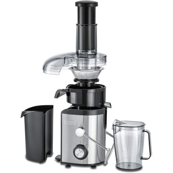 Black+Decker Juice Extractor XL Feeding Chute, 800W Power, Convenient 1.7L Large Pulp Container, 1.1L Collector And Food Pusher, Stainless Steel Body, 2 Speed Control, JE800-B5, 1 Year Warranty