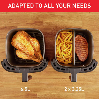 Tefal Easy Fry & Grill 2-In-1 Air-Fryer And Grill, Digital, XXL Capacity, 1830W, Flexcook Divider For Dual Cooking, 6.5 L Capacity, Stainless Steel Plastic, EY801D27, 1 Year Warranty