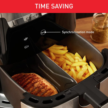 Tefal Easy Fry & Grill 2-In-1 Air-Fryer And Grill, Digital, XXL Capacity, 1830W, Flexcook Divider For Dual Cooking, 6.5 L Capacity, Stainless Steel Plastic, EY801D27, 1 Year Warranty