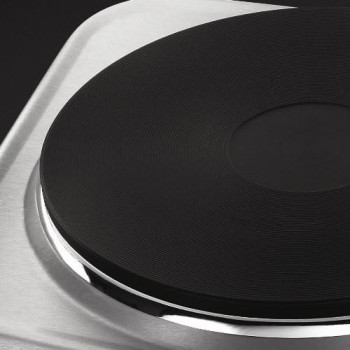 Russell Hobbs Stainless Steel 2 Plate Electric Mini Hob, 1500W Large And 750 W Small Hot Plate, Variable, Independent, Rotary Heat Controls, Neon Power Indicators, Non-Slip Feet, Silver, 15199GCC, 1 Year Warranty