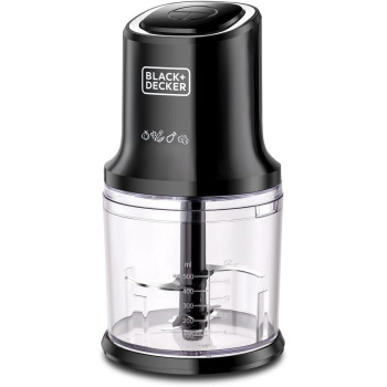 Black+Decker Vertical Chopper, 4 Blades, 500W, 500ML, Black, FC500-B5, 1 Year Warranty