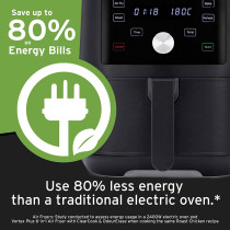 Instant Pot Vortex Digital Single Drawer Air Fryer With Easy To Use 4 Smart Programmes - Air Fry, Bake, Roast And Reheat Capacity, Black - 5.7 Litre, 1700W, 2 Years Warranty