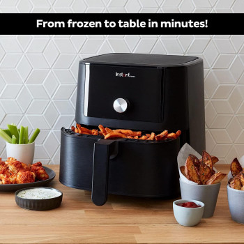 Instant Pot Vortex Digital Single Drawer Air Fryer With Easy To Use 4 Smart Programmes - Air Fry, Bake, Roast And Reheat Capacity, Black - 5.7 Litre, 1700W, 2 Years Warranty