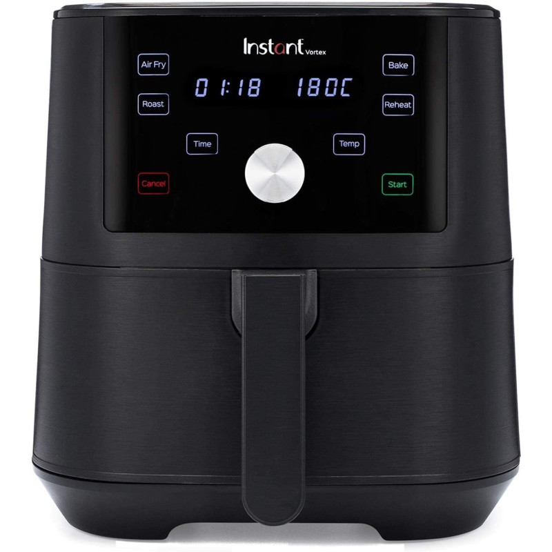 Instant Pot Vortex Digital Single Drawer Air Fryer With Easy To Use 4 Smart Programmes - Air Fry, Bake, Roast And Reheat Capacity, Black - 5.7 Litre, 1700W, 2 Years Warranty
