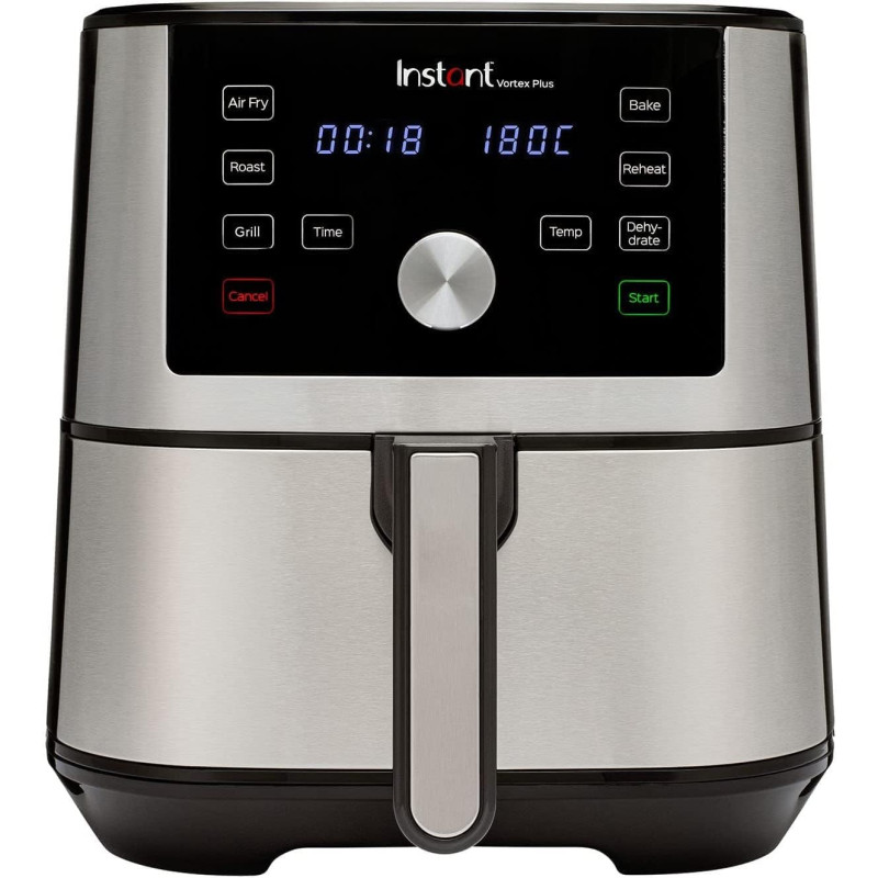 Instant Pot Vortex Plus, 1600W, 3.7L Digital Single Drawer Air Fryer With Easy To Use 6 Smart Programmes - Air Frying, Roasting, Baking, Dehydrating, Broiling, And Reheating, 2 Years Warranty