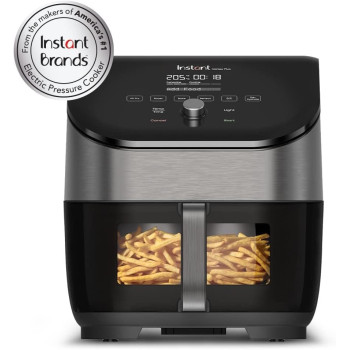 Instant Pot Vortex 5.7L, 1700W Digital Air Fryer Single Clearcook Drawer And 6 Smart Programmes - Air Fry, Bake, Roast, Grill, Dehydrate, Reheat, Large Capacity With Odourerase Black, 2 Years Warranty