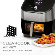Instant Pot Vortex 5.7L, 1700W Digital Air Fryer Single Clearcook Drawer And 6 Smart Programmes - Air Fry, Bake, Roast, Grill, Dehydrate, Reheat, Large Capacity With Odourerase Black, 2 Years Warranty