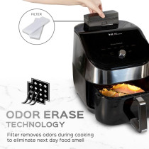 Instant Pot Vortex 5.7L, 1700W Digital Air Fryer Single Clearcook Drawer And 6 Smart Programmes - Air Fry, Bake, Roast, Grill, Dehydrate, Reheat, Large Capacity With Odourerase Black, 2 Years Warranty