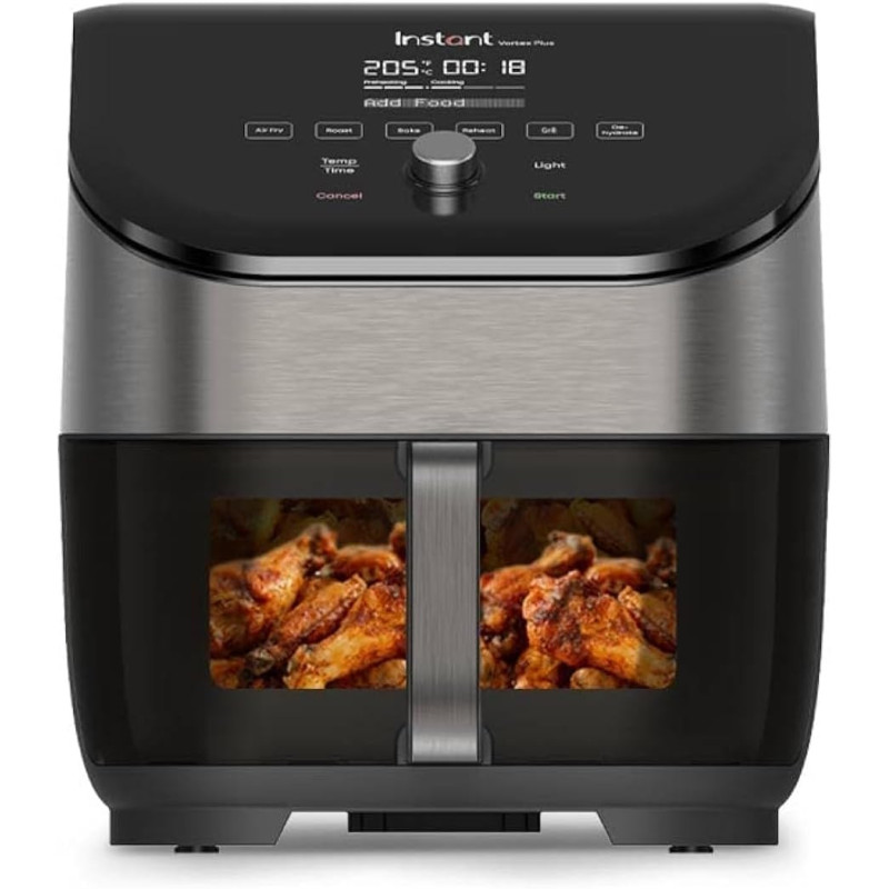 Instant Pot Vortex 5.7L, 1700W Digital Air Fryer Single Clearcook Drawer And 6 Smart Programmes - Air Fry, Bake, Roast, Grill, Dehydrate, Reheat, Large Capacity With Odourerase Black, 2 Years Warranty