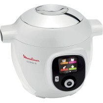 Moulinex Cookeo Plus Electric Multi Cooker, White, 6L/6P, 100 Recipes, 1 Year Warranty, Ce851127, Cookeo Plus